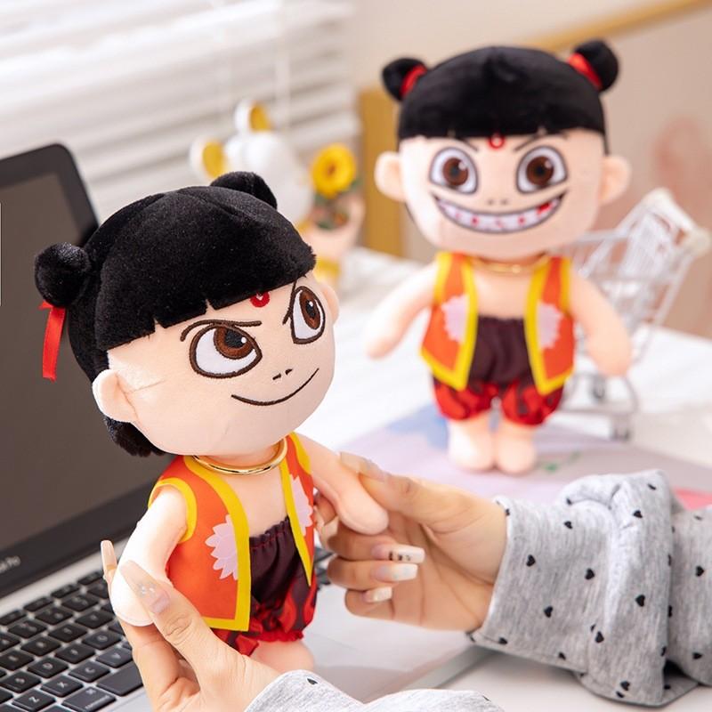 Плюшевые игрушки Нэчжа, мультяшные мягкие куклы, украшение персонажа аниме, детский подарок