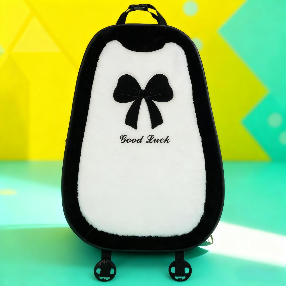 Plush car seat cushion for winter warmth and heating, car seat cushion for light luxury bow tie car seat cover