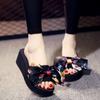 Heels Height 6cm Slippers Women's Summer Fashion Beach Slippers with Bow