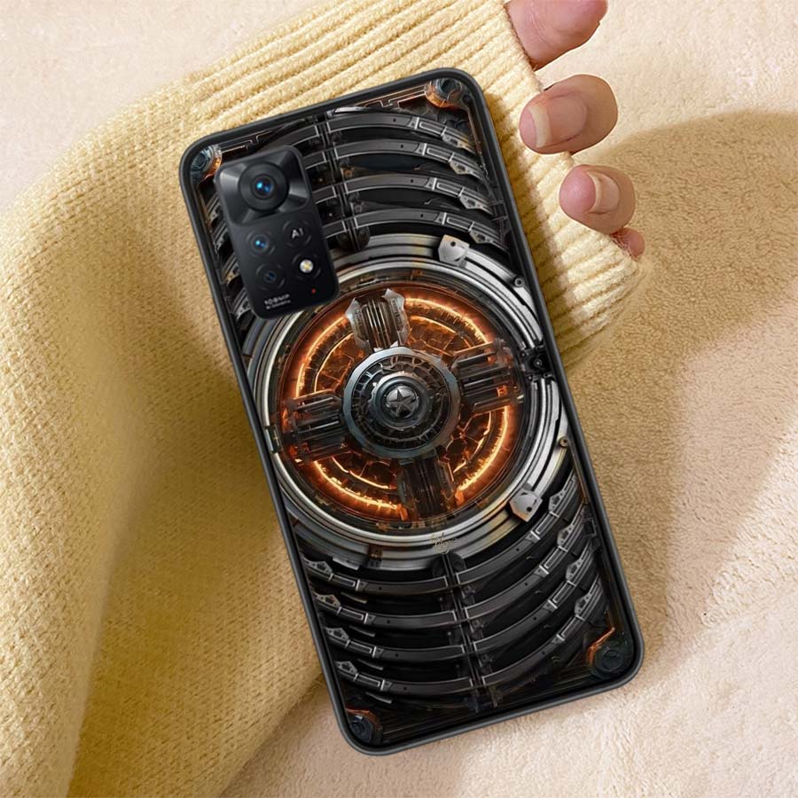 Superpower Mechanical Energy Phone Case For Redmi Note 13 14 15 Pro Plus 12 13C 12C 15C 9 10 10C 9T 9C 9A TPU Soft Cover Clear C