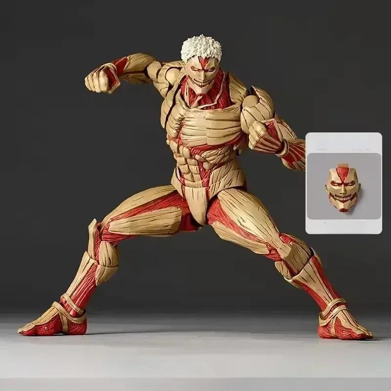 Hot Kaiyodo Attack on Titan Armored Titan Revoltech Yamaguchi Anime Action Figures Figurine Ko Joint Movable Model Toys gifts