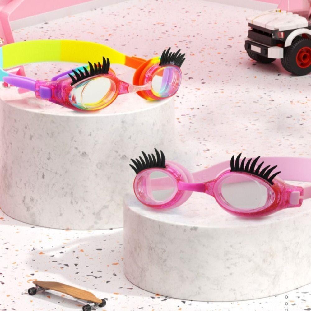 Anti Fog Eyelash Glasses Waterproof Swimming Goggles Childrens Swimming Goggles  Water Sports