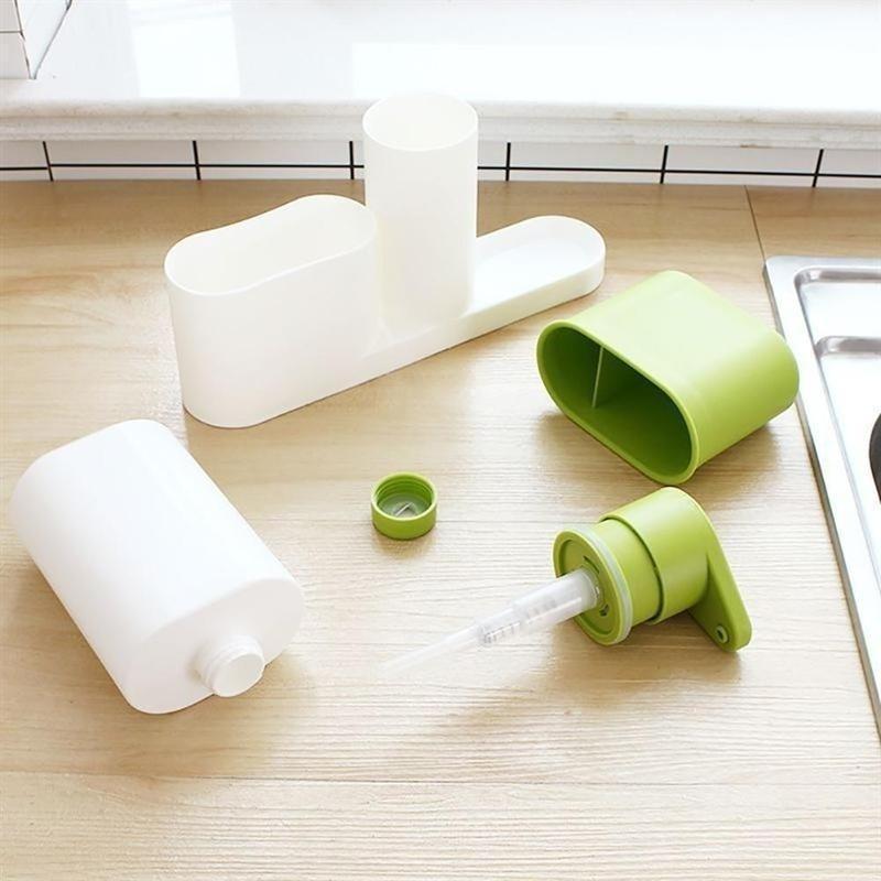 Многофункциональная стойка для мытья, дозатор для мыла и моющего средства для раковины, стойка для хранения, дезинфицирующее средство для рук, 1 комплект