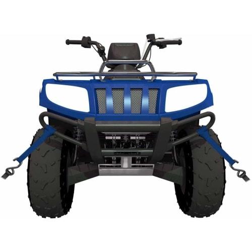 Soft Loop Tie-Down Straps, 300kg/800kg Load Capacity with Locking Straps for Safe and Confident Trailing with Breaking Strength for ATVs and UTVs - Bl