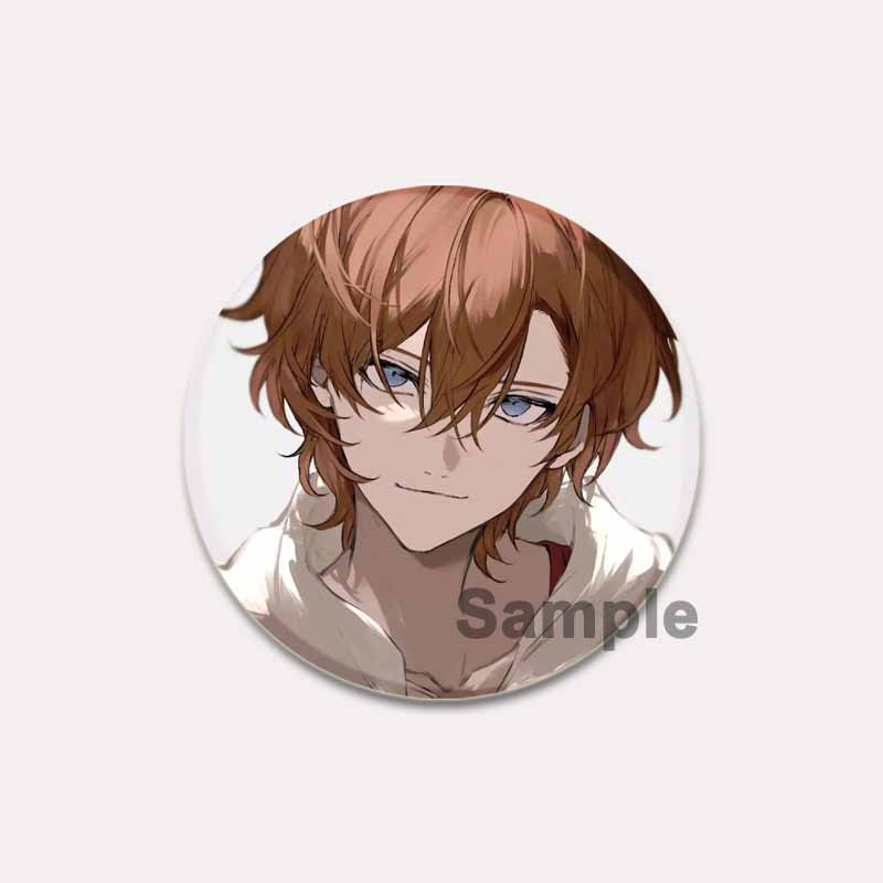 32/44/58 мм Булавка Bungo Stray Dogs Круглая мультяшная брошь ручной работы для рюкзака, одежды, аксессуаров, аниме-коллекции, значков, украшений