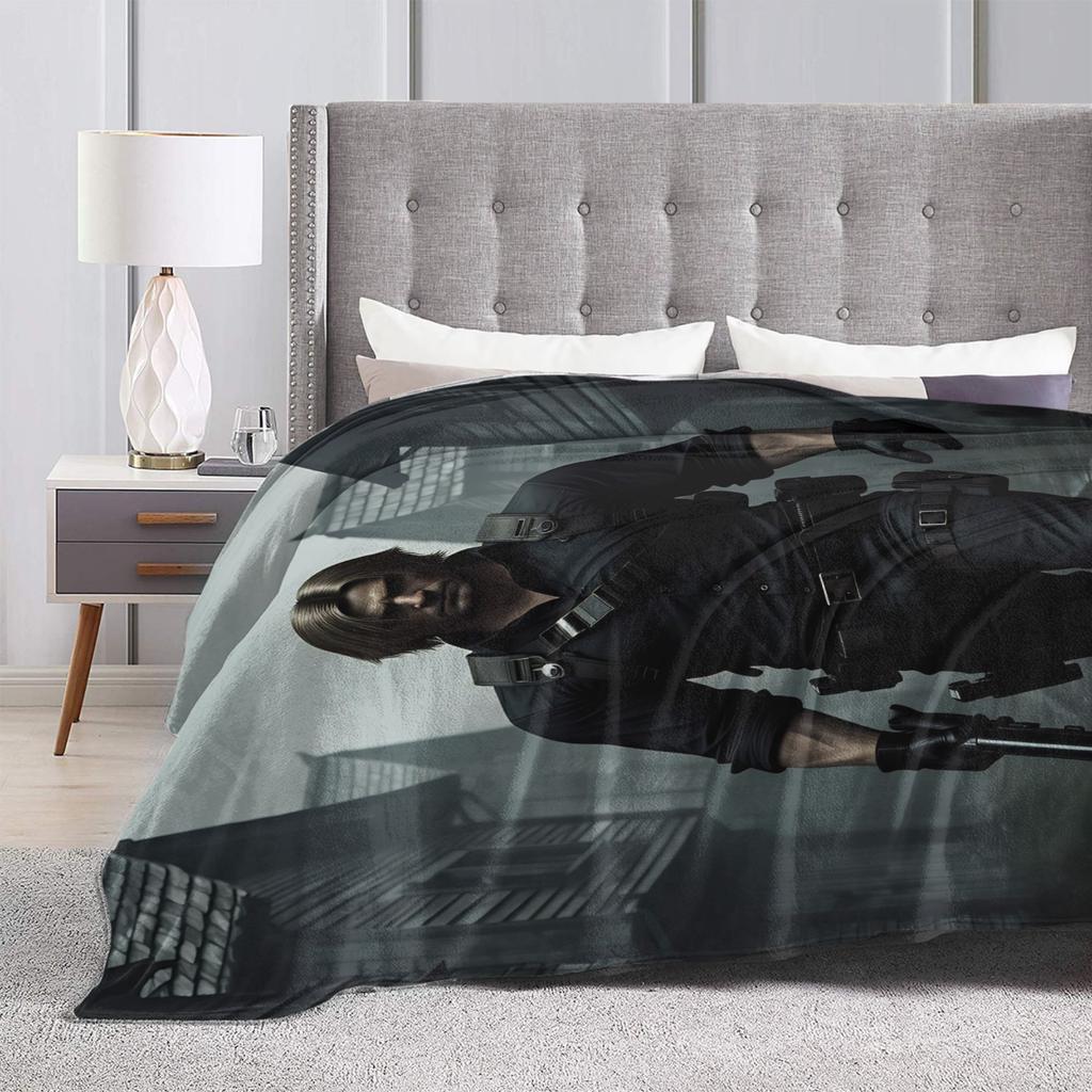 Leon Kennedy Throw Blanket Super Soft Funny Blanket For Couch Chair Travel Flannel Bedspread Bed Cover