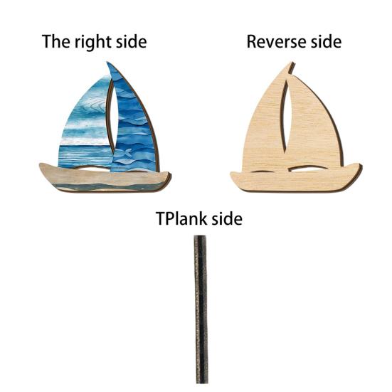 Wood Nautical Wall Decor Vintage Sailboat/Fish Wall Art Coastal Theme Wall Sculpture for Home Lake House Ocean Bathroom Decor