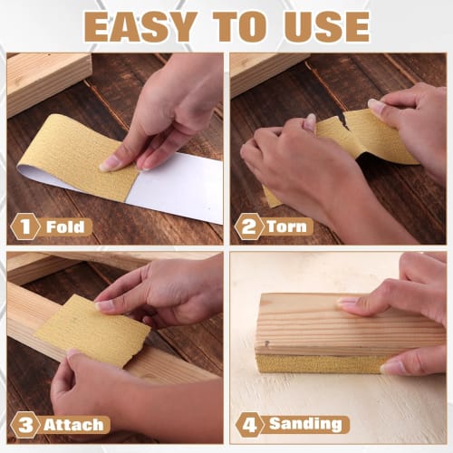 LEONTOOL Sandpaper Roll, 100 Grit, 70mm Wide X 18m Long, Self-Adhesive Sandpaper Roll, Yellow Sandpaper Roll, PSA Roll, Sanding Disc, Gauze Roll, Fine