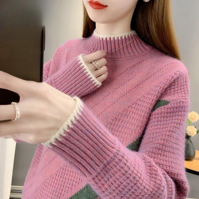 Женский шерстяной свитер Толстый Теплый Вязаный кардиган Свободного кроя Осень Зима Повседневная верхняя одежда