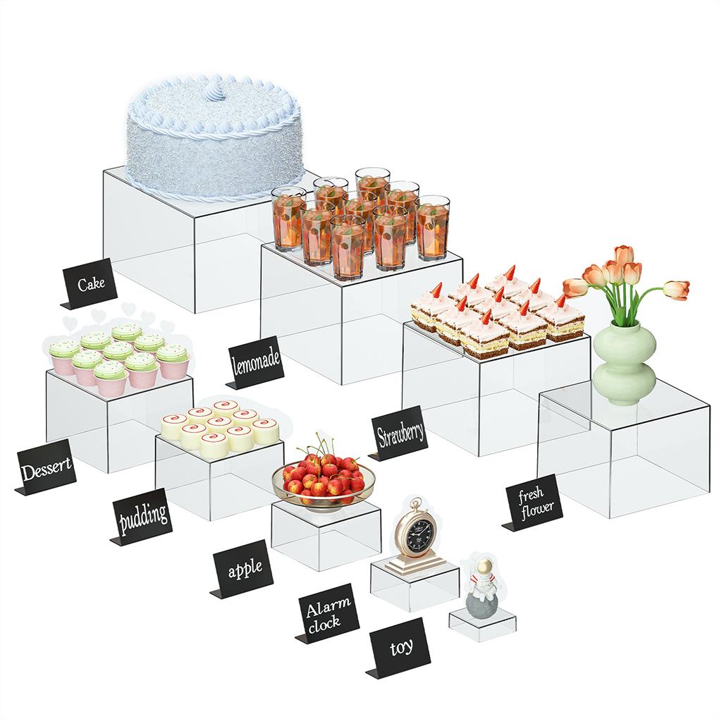 White Acrylic Food Display Stand For Weddings And Special Occaons Cake Stand Fittings Food Risers