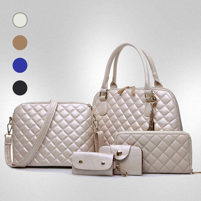 Модные женские сумки Новый модный набор из пяти предметов Сумки «мать и дитя» Наплечная сумка-кроссбоди Маленькая квадратная сумка