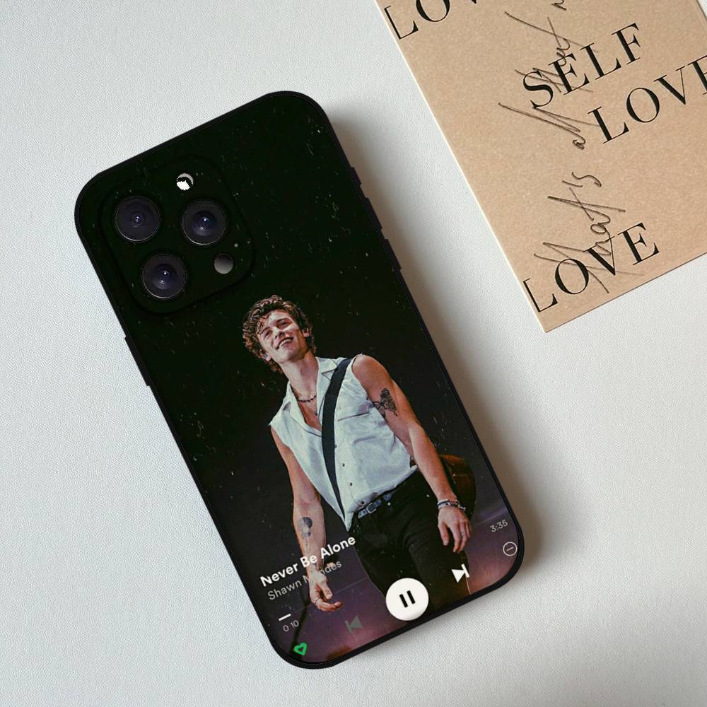 Чехол для телефона певца Шона Мендеса для iPhone 17,16,15,14,13,12,11 Plus,Pro,Max,XR,XS,X,7,8 Plus,Mini Черный Силиконовый Мягкий