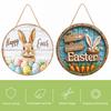 Пасхальный деревянный приветственный дверной знак в виде заячьего ушка, красочное яйцо, дверной подвесной знак, украшение на входную дверь, декоративная настенная табличка