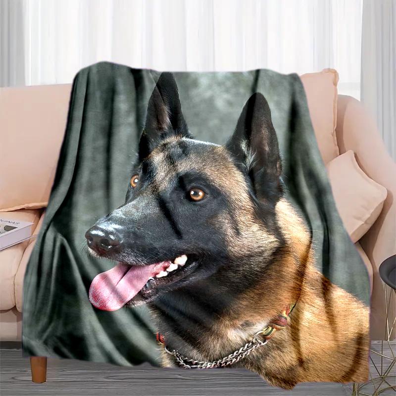 1PC Dog cute printed blanket, all season lightweight home office outdoor nap multifunctional blanket A9