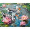 Акриловая картина Diy Painting By Numbers For Adults Kit Duck Handicrafts Coloring On Numbers Lotus For Home Decor