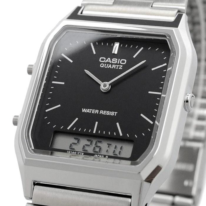 Casio AQ-230A-1DMQ Аналогово-цифровые кварцевые часы - Черные