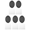 PATIKIL 58mm Lens Cap Set of 5 Side Pinch Snap Camera Lens Cover with Cleaning Cloth Suitable for 58mm Thread Universal DSLR Lens Black