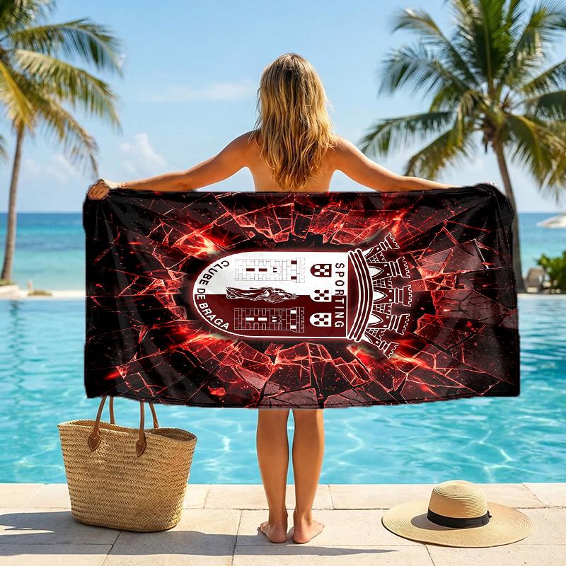 Braga FC print Quick Dry Beach Towel Microfiber Absorbent Portable Travel Swimming Towel
