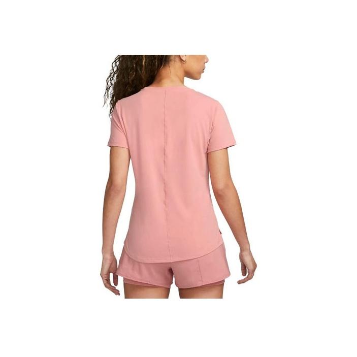 Nike Футболка Dri-Fit One Luxe Solid с круглым вырезом и коротким рукавом, женские топы, цвет Stardust-Red DD0619-618