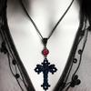 Dark Punk Gothic, Cross Moth Necklace