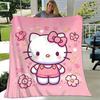 1pc Adorable Hello Kitty Pink Blanket - Cute Home Decor, Office Napkin, Outdoor Throw Gift for All Seasonsz041719