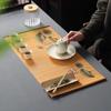 Бамбуковая чайная подставка, расписанная вручную, настольные дорожки, коврик для чайника ручной работы, изоляционные подкладки