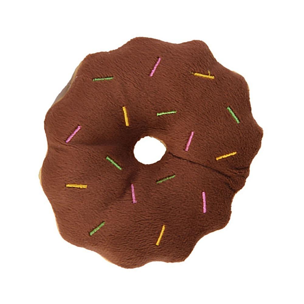 Bite Resist Texture Plush Donut Toy Plush Surface Cartoon Stuffed Toy Daily Pet Entertainment