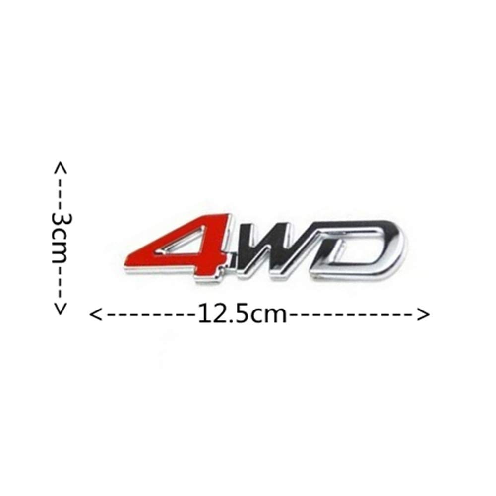 YFFSFDC Универсальная наклейка с двухсторонним скотчем, легко наносится, 3D 3D наклейка, эмблема автомобиля, 4WD, металлические автомобильные принадлежности, аксессуары, украшение автомобиля