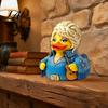 Creative Home Office Ornament Parton Memorial Duck Dolly Duck Figurine Country Music Statue Guitar-Themed Artistic Resin Animal Statue Decorative