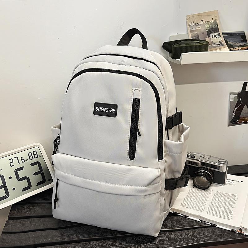 School bag women's fashion new junior high school high school college student large capacity backpack ins simple travel backpack men