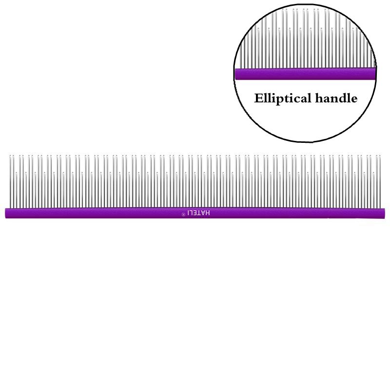 22cm Metal Pet Comb Cat Dog Hair Grooming Stainless Steel Comb Removes Loose Hair Tangles Professional Dog Grooming Supplies