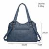 Retro Style Shoulder Bags For Women's Soft PU Leather Large Capacity Shopper Fashion Casual Totes  New Travel Crossbody Bags