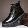 Одинарные хлопковые бархатные теплые ботинки Мартина весна и осень новые мужские кожаные ботинки-инструменты на шнуровке для улицы