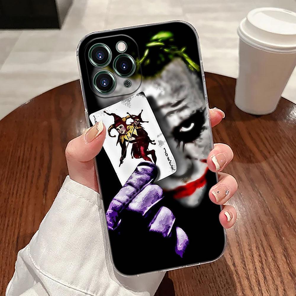 Крутые Джокеры Клоун Прозрачный Чехол Для Телефона Для iPhone 17 Pro Max 17E 11 12 13 14 15 16 Pro Max 15 Plus 17 Air 16E 7 XS Мягкий Чехол