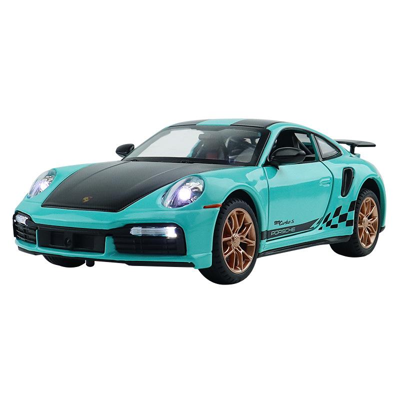 1/24 Porsche 911 TARGA TURBO S Сплав Гоночная Модель Автомобиля Литье под Давлением Симуляция Металлическая Игрушечная Модель Автомобиля Звук Свет Коллекция Подарок