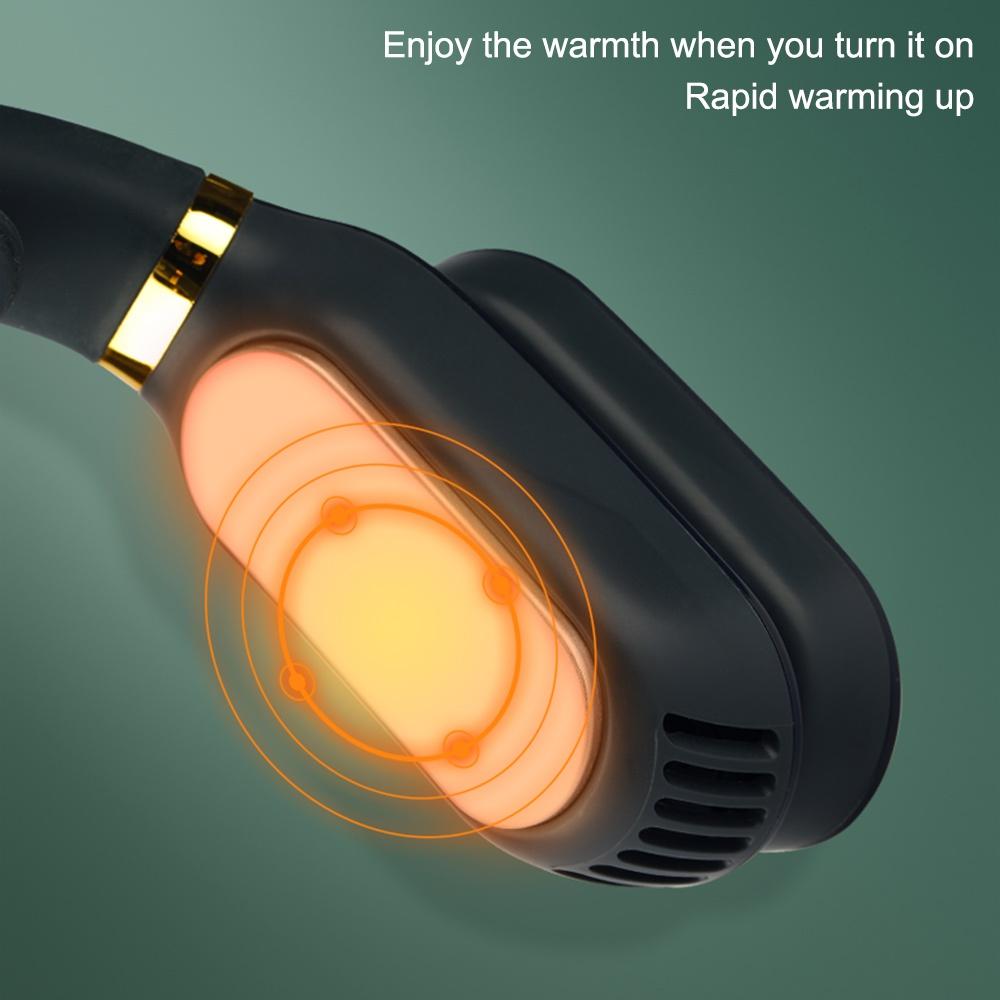 Новый портативный кондиционер, подвесной кулер для шеи, электрический безлопастной вентилятор, охлаждающий обогреватель, обогрев, портативный массажер для шеи, личный массажер для шеи