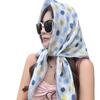 New Summer Cotton and Linen Scarf for Women Spring and Autumn Dots  Small Square Scarf Triangle Scarf Sun Protection Scarf Headscarf