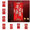 6pcs/set 2024 Lucky Money Envelopes Hongbao Red Pocket Money Pouch Red Envelope  Celebration Party