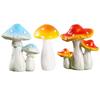 Desktop Ornament Realistic Looking Creative Shape Resin Mini Artificial Mushroom Statue Garden Figurine for Home