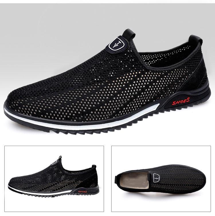 Мужские лоферы из дышащей сетки 2024 года — повседневная, нескользящая летняя обувь