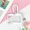 Dialog Box Transparent Card Cover Student Cartoon Slider Card Pack Game Card ID Campus Access Card Card Set Pendant Anti-lost Card Holder