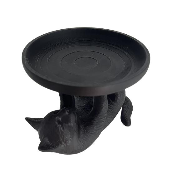 Черный поднос для украшений в виде кошки, 3D-печать, поднос для хранения кролика, многоцелевой органайзер для украшений, мелочей, ключей, настольное украшение