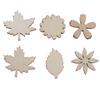 100 Pieces Flower and Leaf Wooden Ornaments Crafts DIY Scrabook Cardmaking