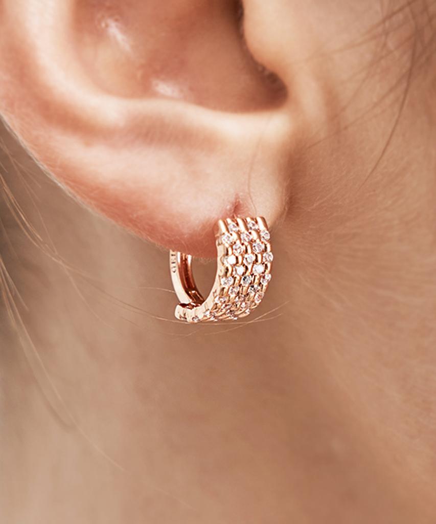Geigerjewelry 18K Gf Текстурированные серьги-пусеты One-Touch Gi8Kpee039