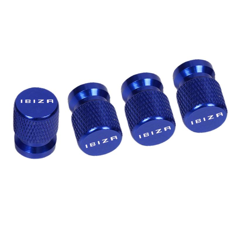 rldf3 4pcs Car CNC Aluminum Tire Valve Air Port Stem Cover Caps For SEAT IBIZA Accessories