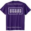 Funny Husband Est 2026 Just Married 100% Cotton T-shirts Men Women's Fashion Casual Tshirt Loose Oversized Streetwear T Shirt