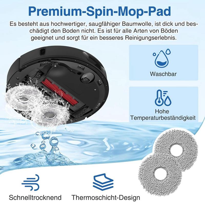 Для Roborock Qrevo S/Qrevo Pro/Qrevo Max V Основная Боковая Щетка Hepa Фильтр Ткань для Швабры Пылесборники Запасные Части