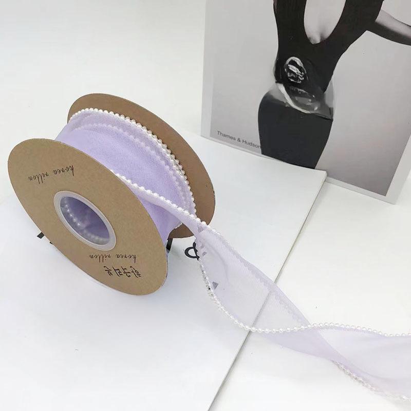 4 см пряжа с красным жемчугом «рыбий хвост» для цветочных букетов и лент для самостоятельного творчества