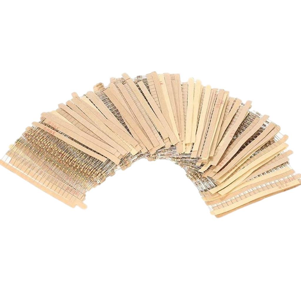 1500pcs 1/4W Carbon Resister 5percent 1R~10M Plug-in Resistance Elements Package Carbon Film Resistors