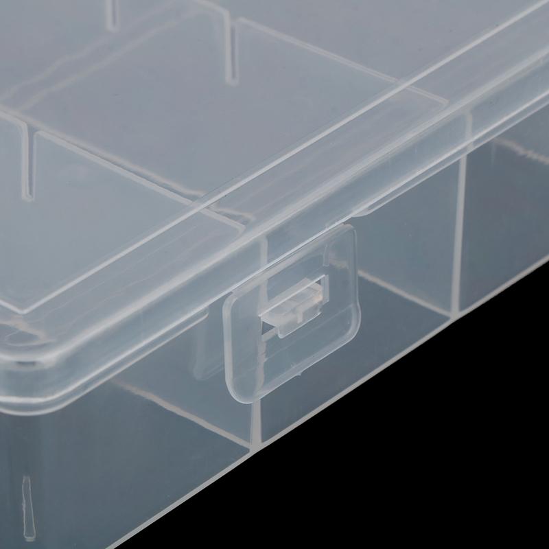 6 Сетчатая Пластиковая Коробка для Хранения с Отделениями Практичный Ящик для Инструментов Прозрачные PP Коробки Кейс для Бисера и Ювелирных Изделий Органайзер-Контейнер для Дисплея